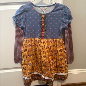 Matilda Jane Polka Dot and Floral Kids Dress - Size 10